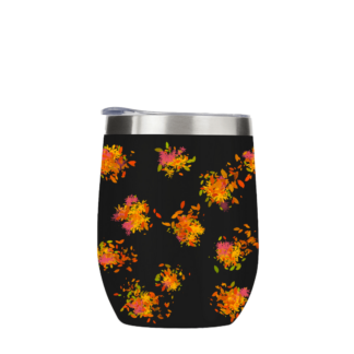 Botanical Pattern Metal Drinks Tumbler