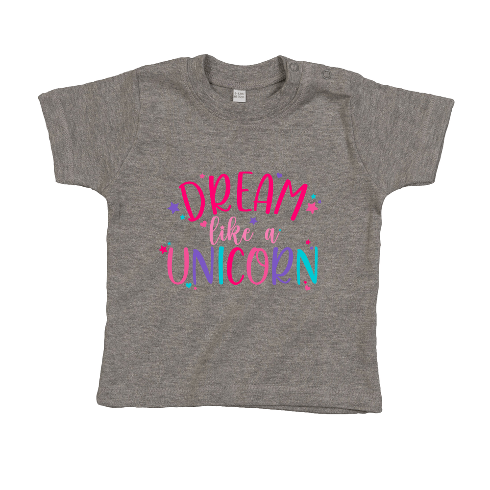Dream Like A Unicorn Personalised Baby/Toddler T-Shirt - Image 11