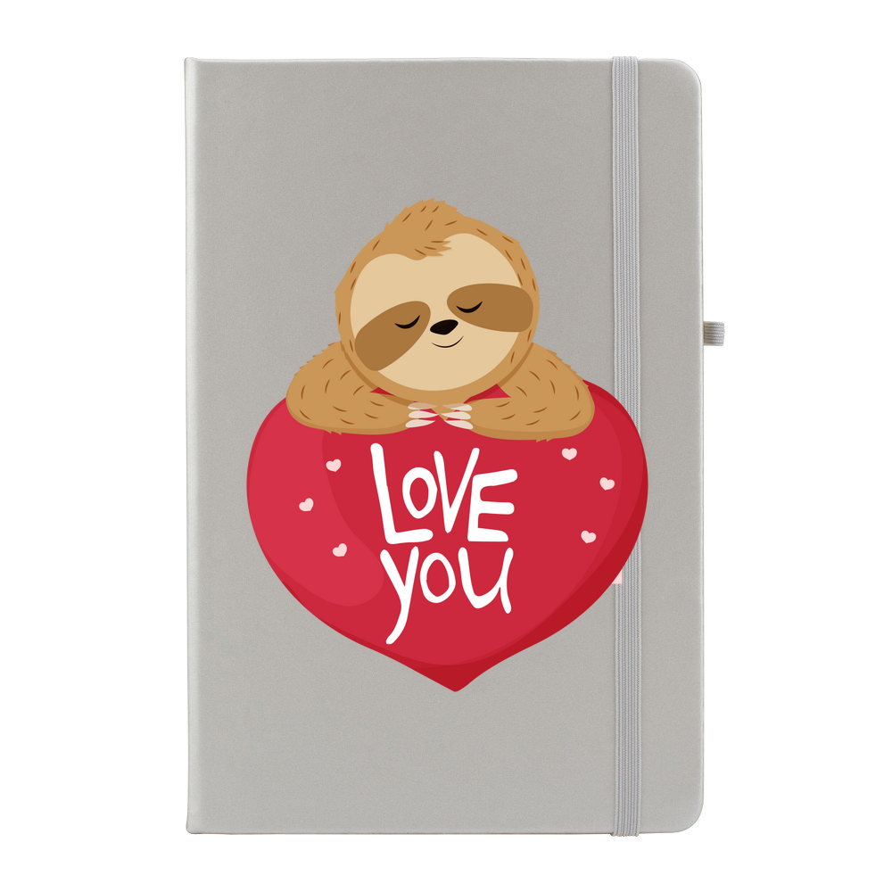 Sloth Love You Personalised Soft Feel Notebook - Image 4