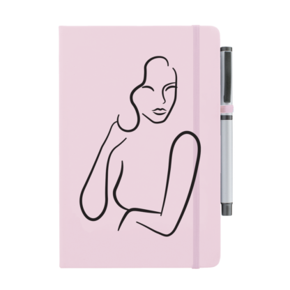 Lady Outlined Personalised Notebook with Pen - Image 13