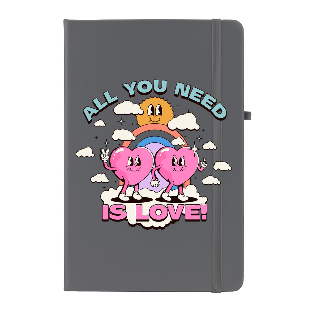All You Need Is Love Personalised Soft Feel Notebook - Image 5