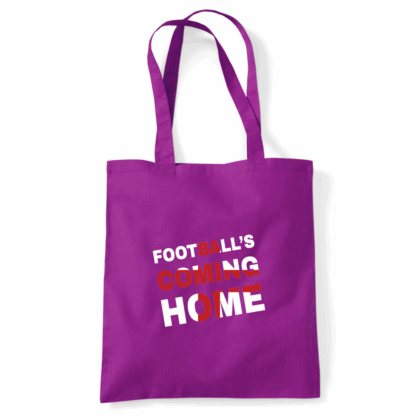 Football's Coming Home Coloured Cotton Tote Bag - Image 13