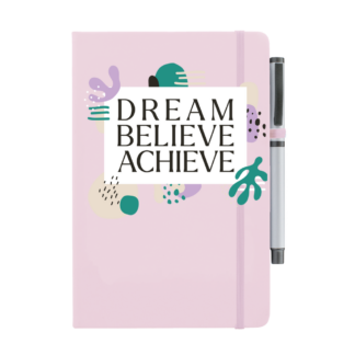 Dream Believe Achieve Personalised Notebook with Pen