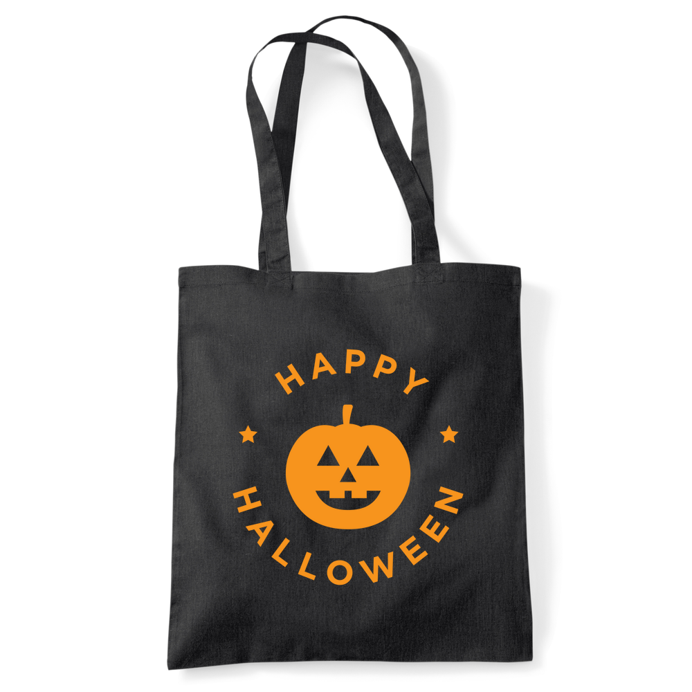 Happy Halloween Pumpkin Personalised Tote Bag - Image 2