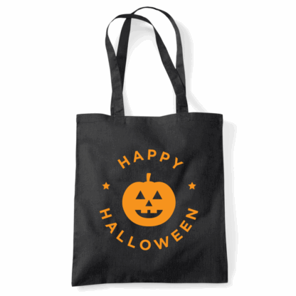 Happy Halloween Pumpkin Personalised Tote Bag