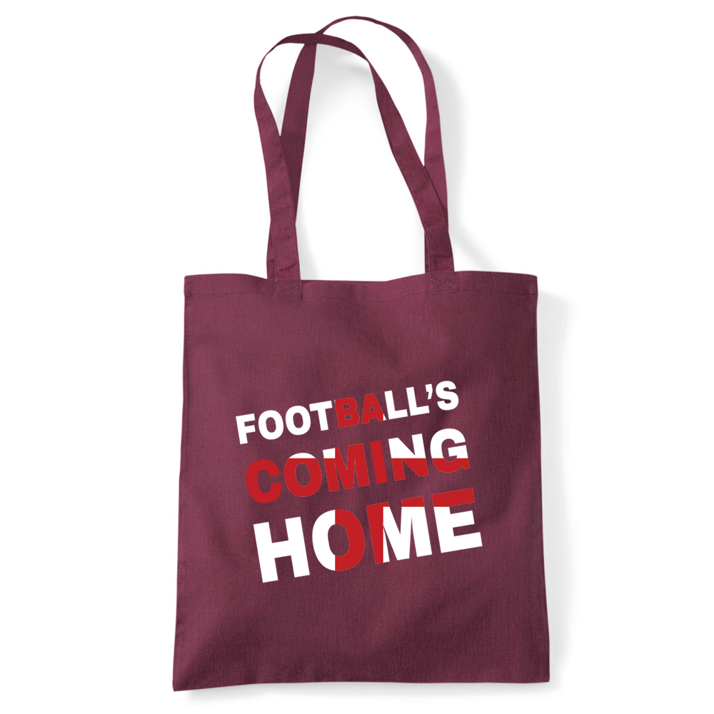 Football's Coming Home Coloured Cotton Tote Bag - Image 19