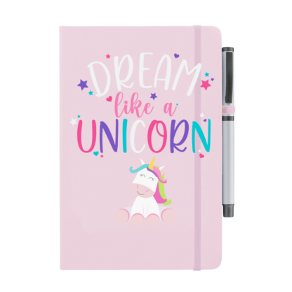 Dream Like a Unicorn Personalised Notebook with Pen - Image 3
