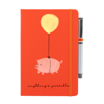 Anything's Possible Pig Personalised Notebook with Pen - Image 7