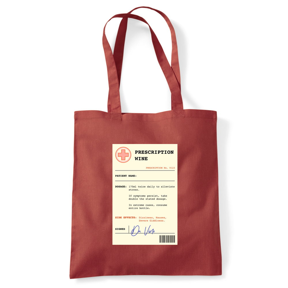 Wine Prescription Personalised Tote Bag - Image 46