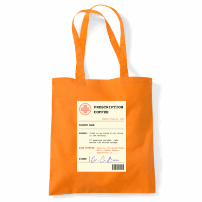 Coffee Prescription Personalised Tote Bag