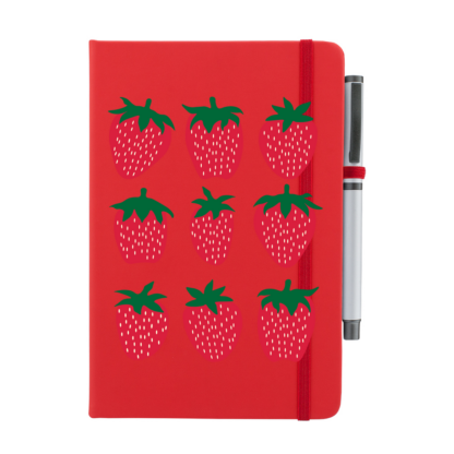 Strawberries Personalised Notebook with Pen - Image 9