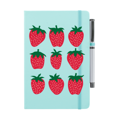 Strawberries Personalised Notebook with Pen - Image 14