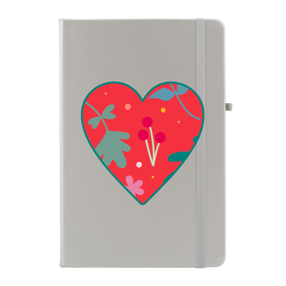 Floral Heart Personalised Soft Feel Notebook - Image 4