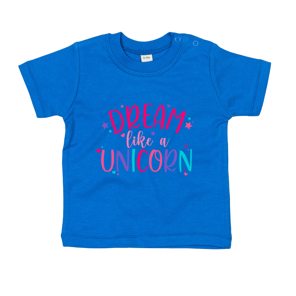 Dream Like A Unicorn Personalised Baby/Toddler T-Shirt - Image 6