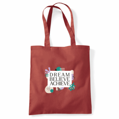 Dream Believe Achieve Tote Bag - Image 47