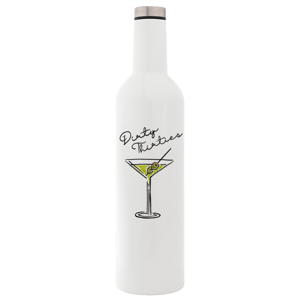 Dirty Thirties Personalised  Metal Bottle Flask - Image 2