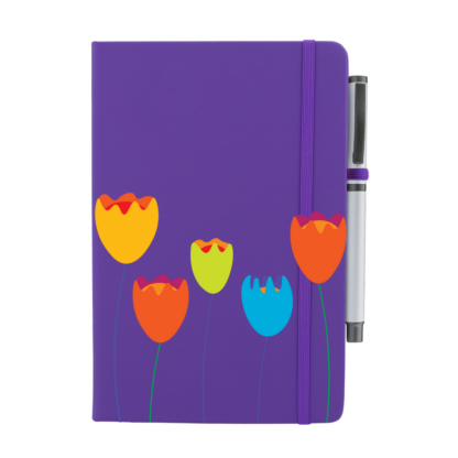 Flowers Personalised Notebook with Pen - Image 8