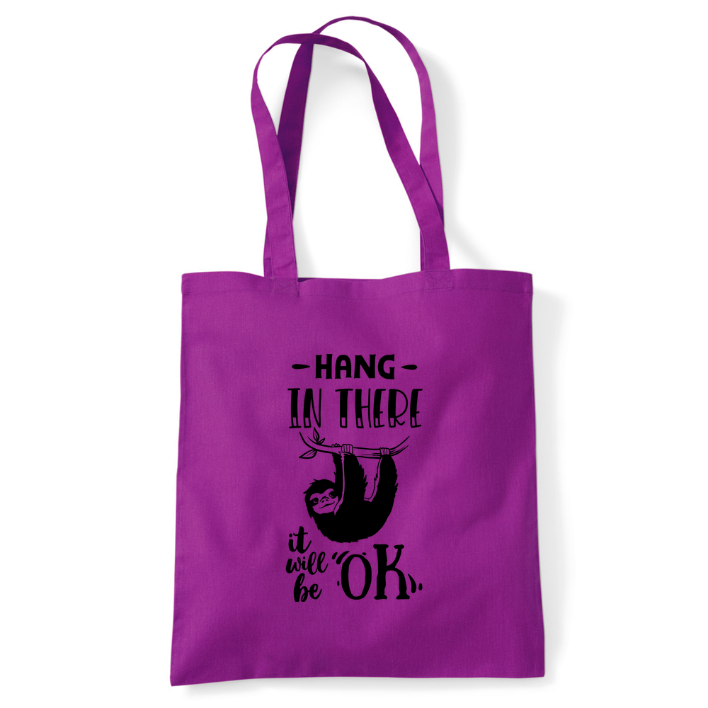 Hang In There Sloth Tote Bag - Image 25