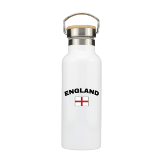 England Personalised Metal Bottle with Bamboo Lid