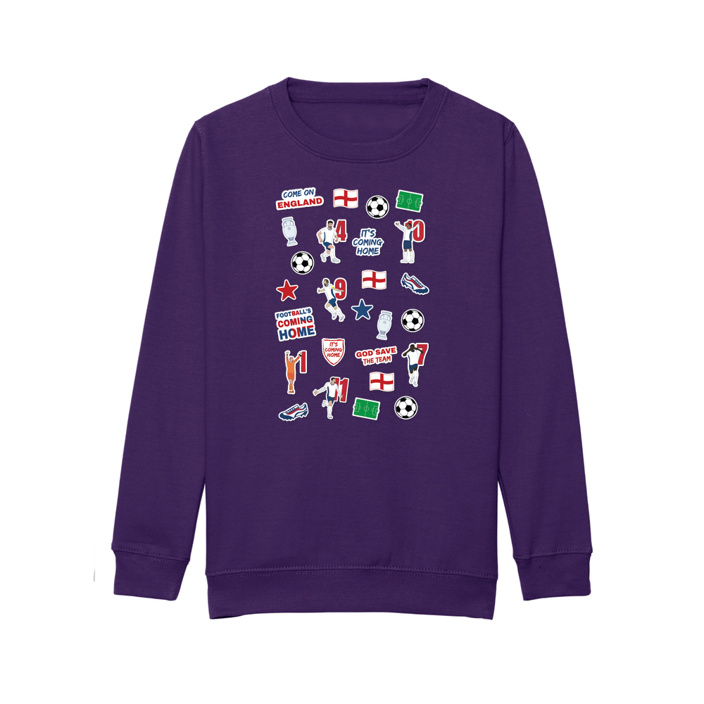 England Collage Kids Sweatshirt - Image 9
