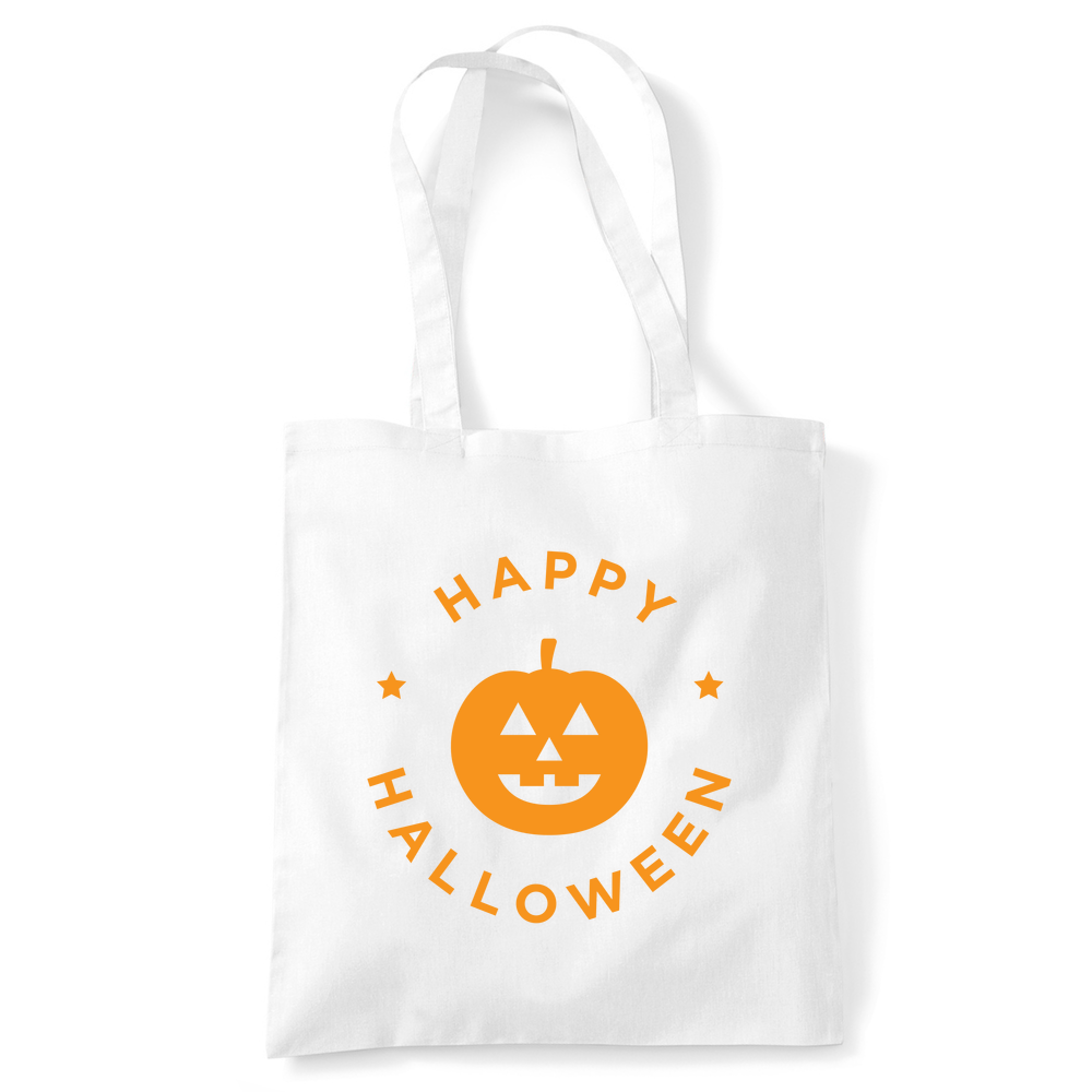 Happy Halloween Pumpkin Personalised Tote Bag - Image 3