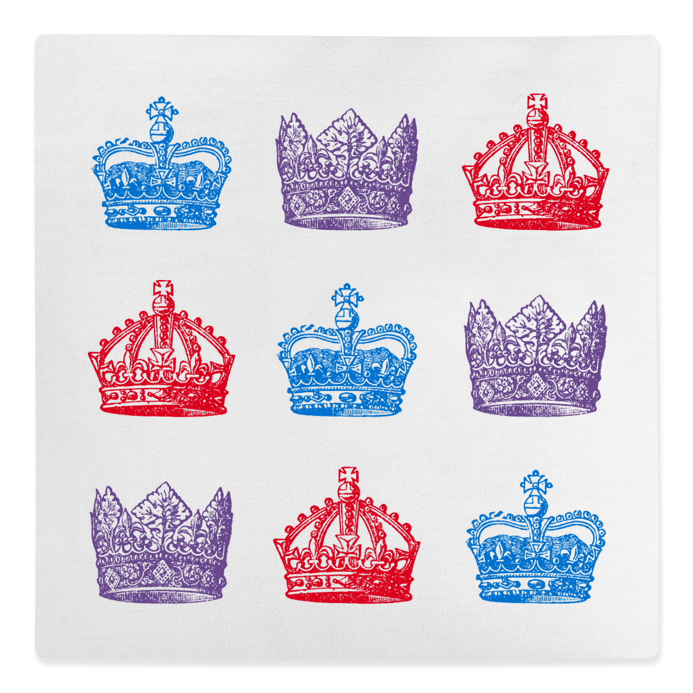 Coloured Crowns Canvas Cushion - Image 4