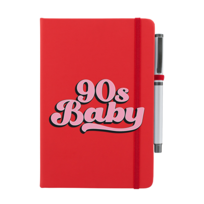 90s Baby Personalised Notebook with Pen - Image 4