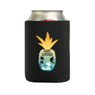 Hello Summer Pineapple Can Cooler Sleeve