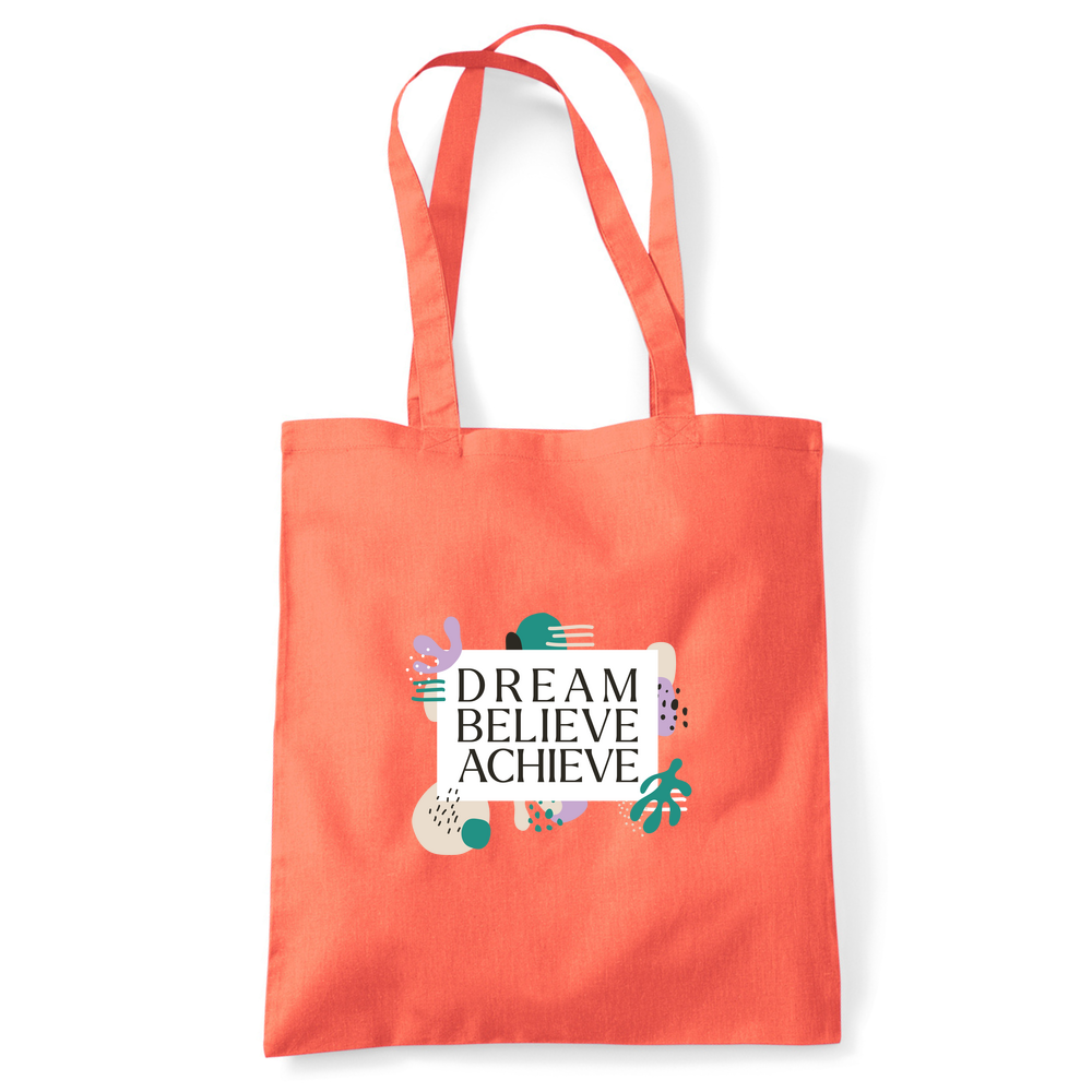 Dream Believe Achieve Tote Bag - Image 34