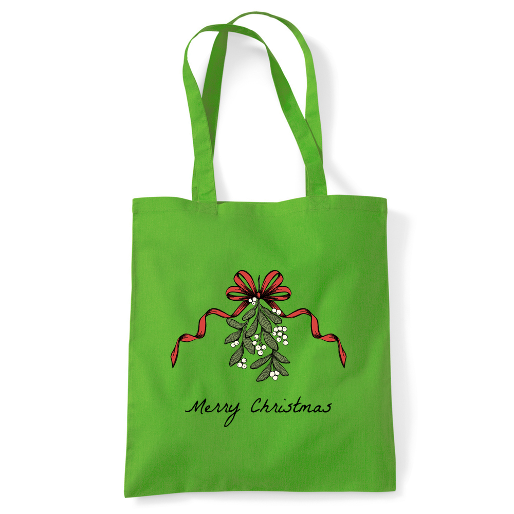 Merry Christmas Mistletoe Tote Bag - Image 38