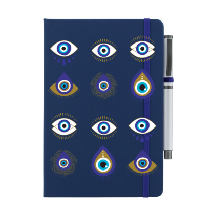 Evil Eye Personalised Notebook with Pen - Image 5