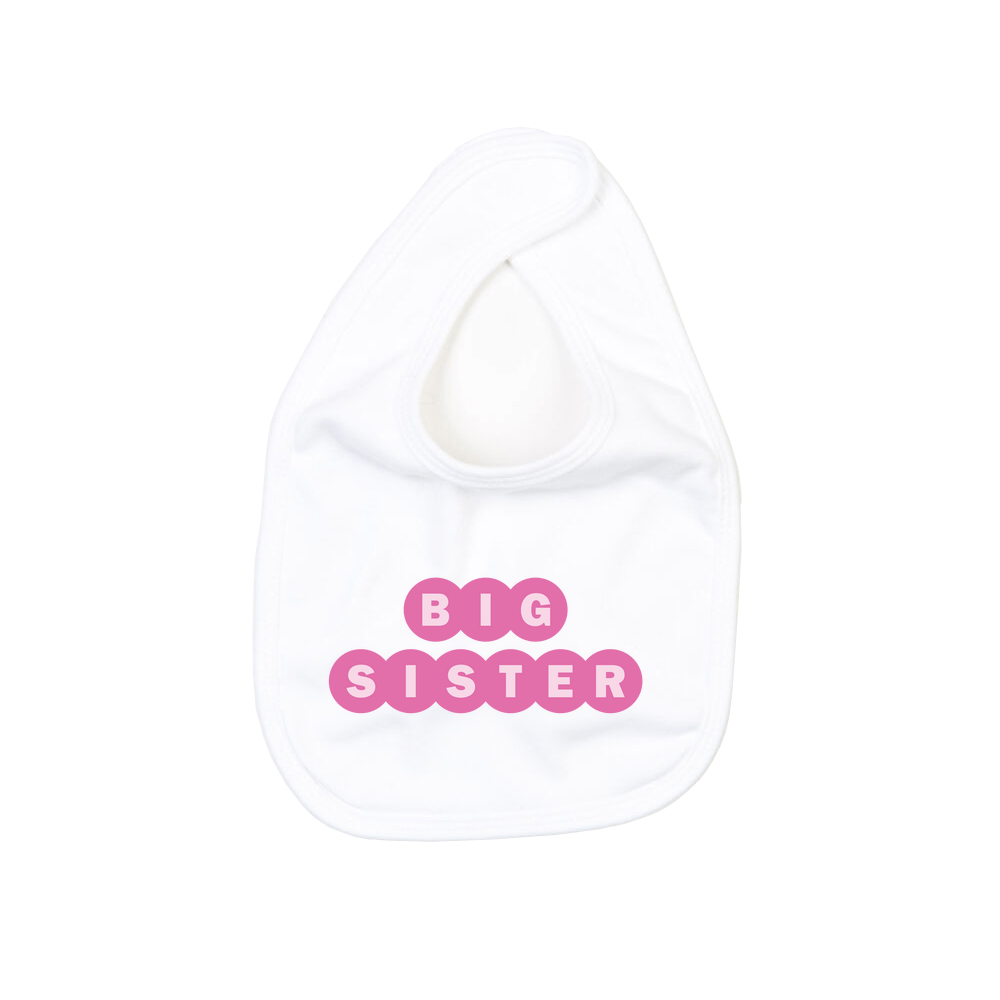 Big Sister Personalised Baby Bib - Image 2