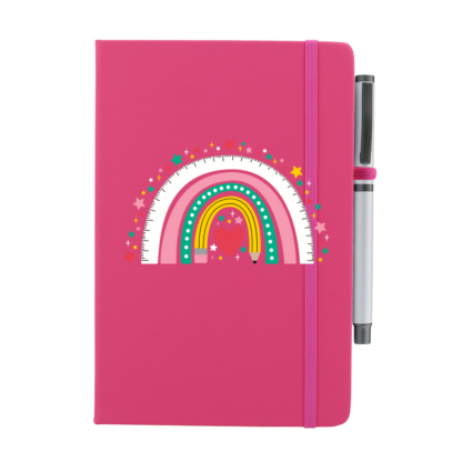 Stationery Rainbow Personalised Notebook with Pen - Image 5