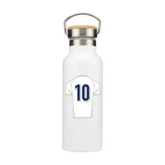 Number 10 Shirt Personalised Metal Bottle with Bamboo Lid
