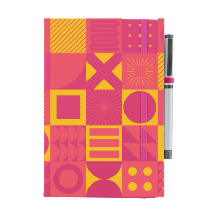 Square Patterns Notebook with Pen - Image 9