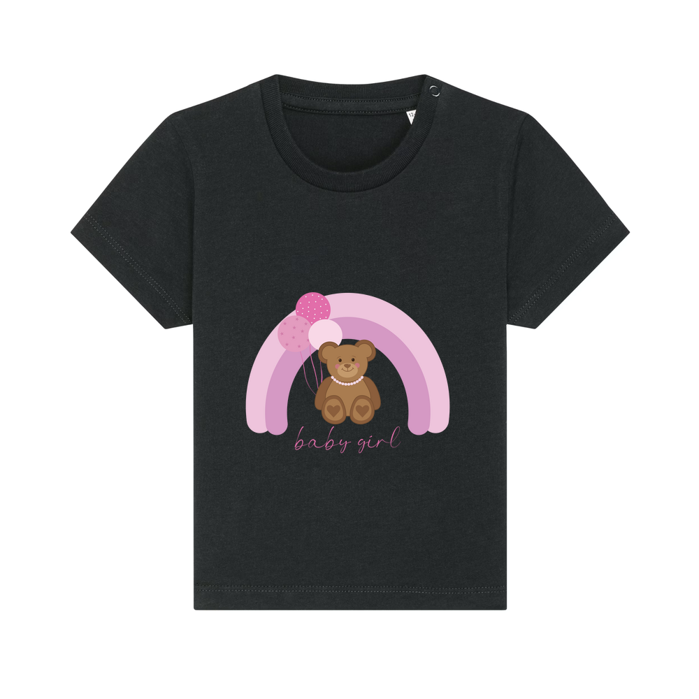 Baby Girl Personalised Teddy Bear Baby/Toddler T-Shirt - Image 13