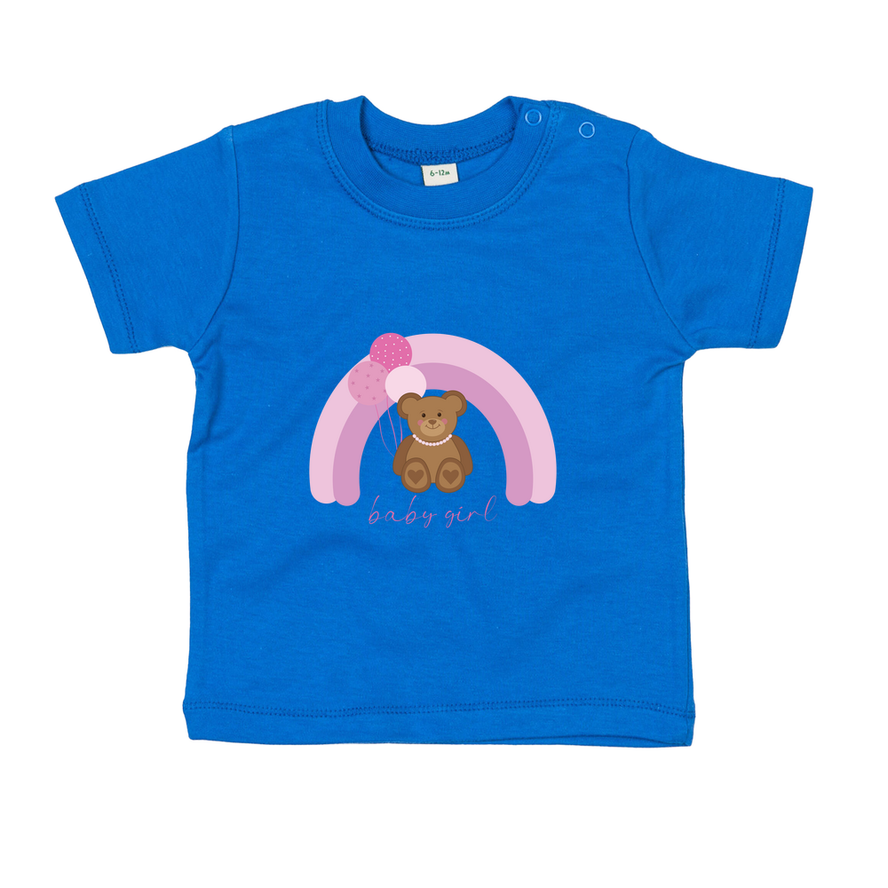 Baby Girl Personalised Teddy Bear Baby/Toddler T-Shirt - Image 9