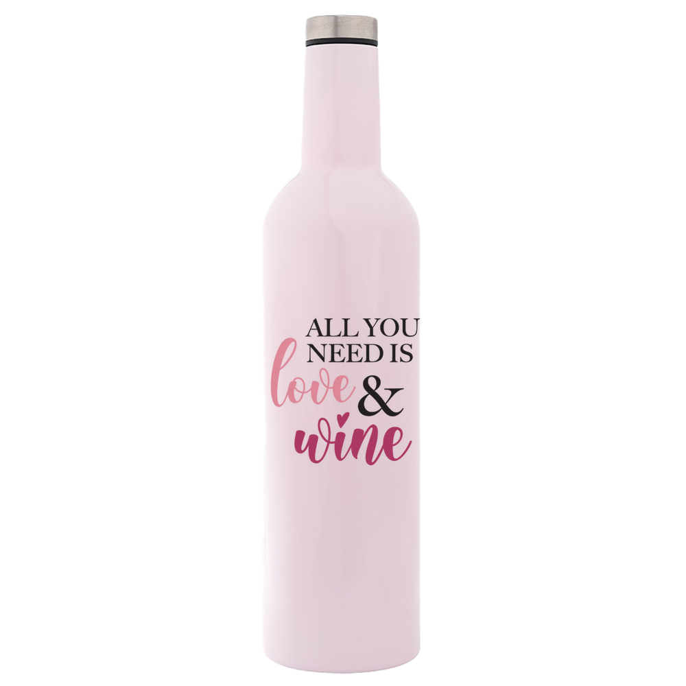 All You Need Is Love & Wine Bottle Flask - Image 2