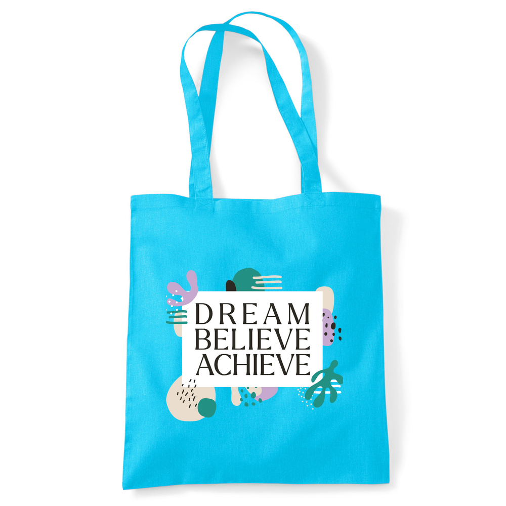 Dream Believe Achieve Tote Bag - Image 22