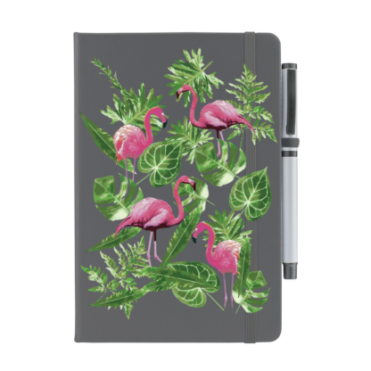 Leaves & Flamingos Personalised Notebook with Pen - Image 11