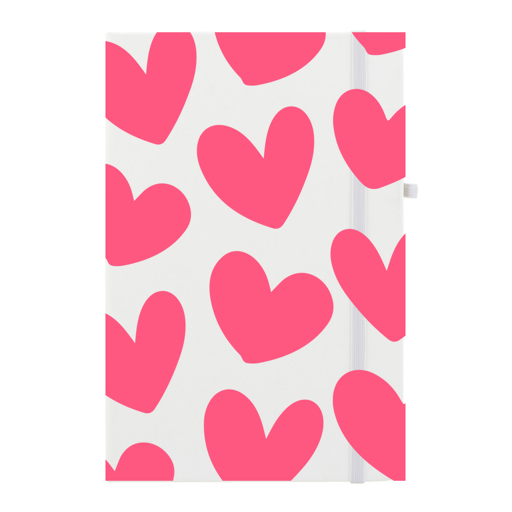 Love Hearts Personalised Soft Feel Notebook - Image 2