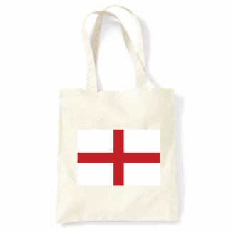 England Flag Personalised Natural Cotton Tote Bag