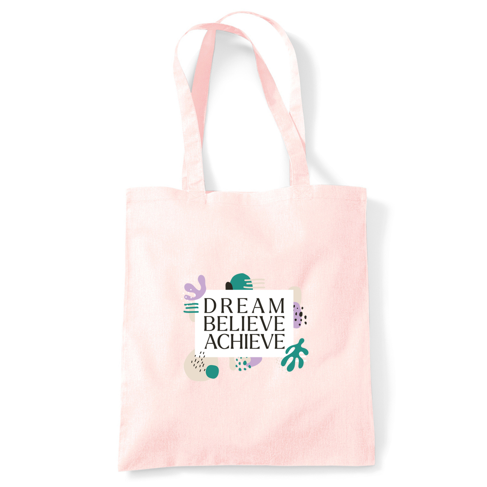 Dream Believe Achieve Tote Bag - Image 27
