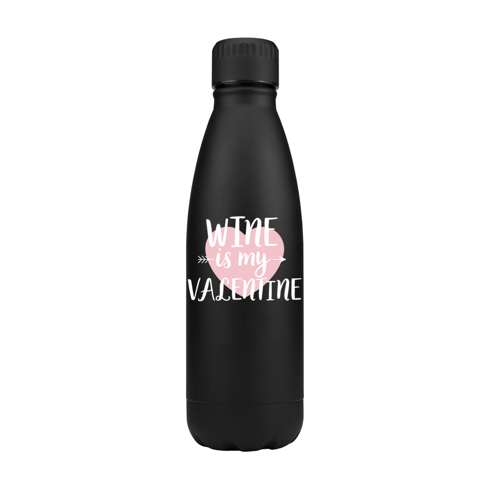 Wine is my Valentine Personalised Metal Bottle - Image 3