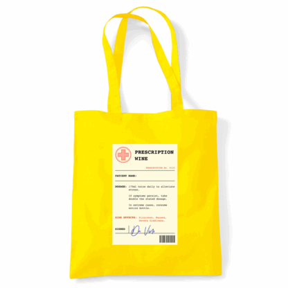 Wine Prescription Personalised Tote Bag - Image 35