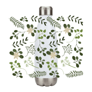 Leaf Print Metal Bottle