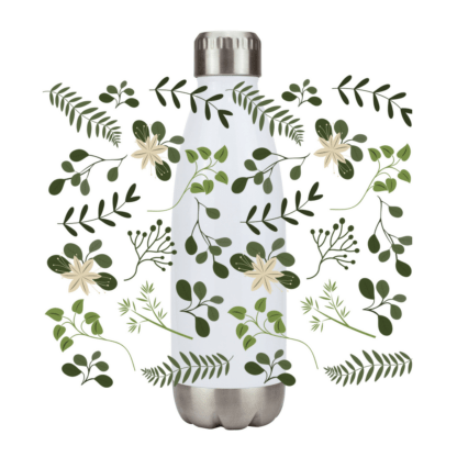 Leaf Print Metal Bottle