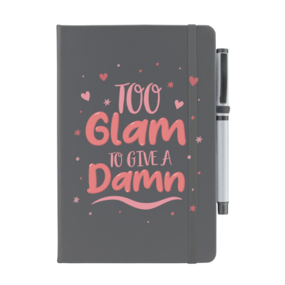 Too Glam To Give A Damn Personalised Notebook with Pen - Image 2