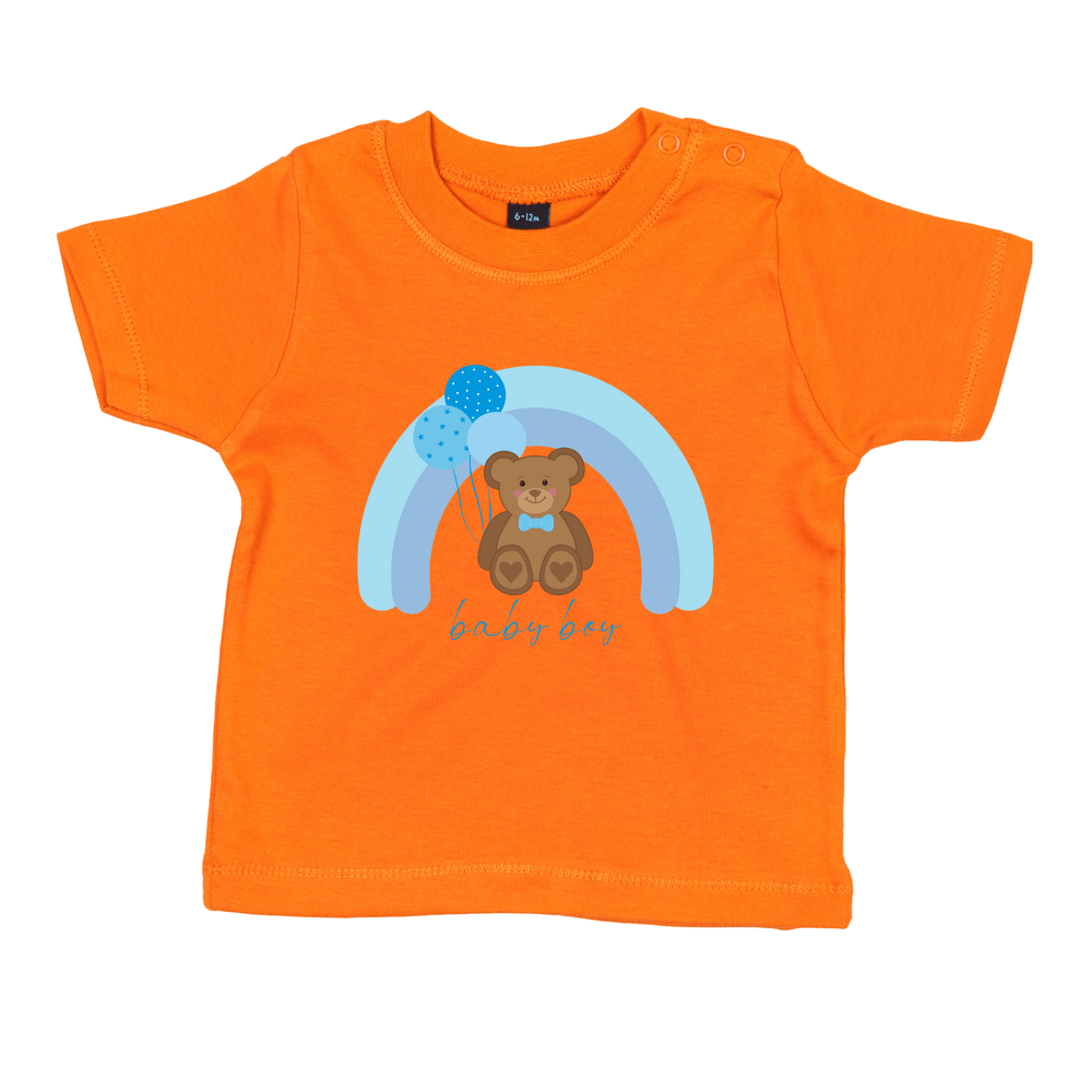Baby Boy Personalised Teddy Bear Baby/Toddler T-Shirt - Image 7