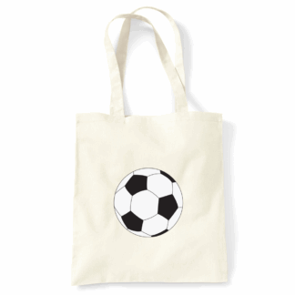 Football Personalised Natural Cotton Tote Bag